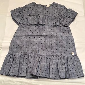 Kate Spade chambray size 3 toddler ruffle dress, NWT